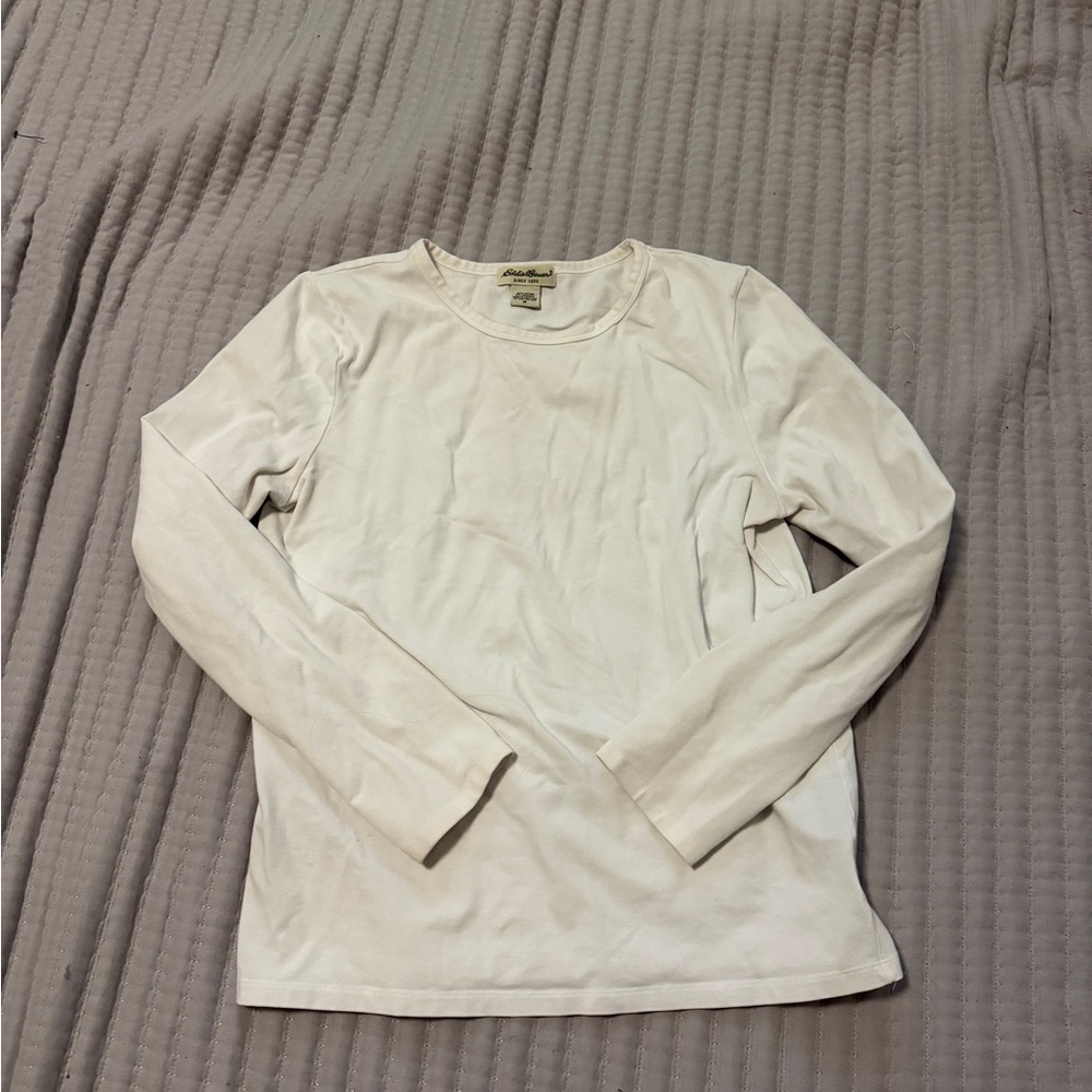 Eddie Bauer White Long Sleeve Top